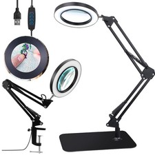Lupe mit Licht & Ständer 8X