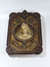 Große Historische Ofenkachel "Kunst-Töpferei Schöffel, Berlin" Keramik Relief