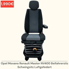 Opel Movano Renault Master NV400 Beifahrersitz Schwingsitz Luftgefedert Sitz