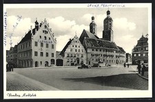 Wemding, Marktplatz mit Leuten