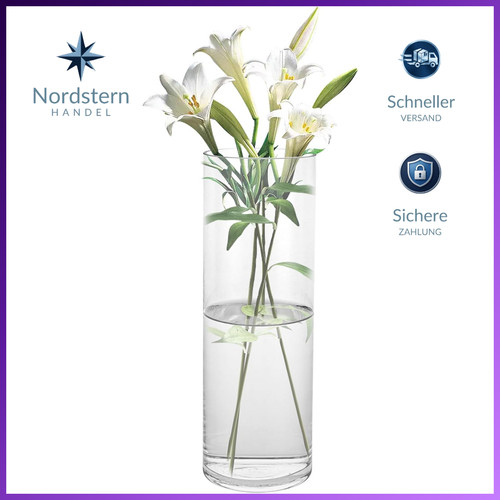 Glasvase zylinder 30cm klar - zylinder,