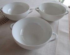 Hutschenreuther 3 Suppentassen-Suppenschale  weiß Serie Globus
