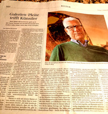 MALER BERND ZIMMER: BEI GALERIE THOMAS PLEITE VIEL EURO VERLOREN  v. '25 €
