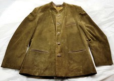 Meindl Trachten Luxus-Leder-Janker Sämisch gegerbtes Hirschleder Hell Gr.54 XXL