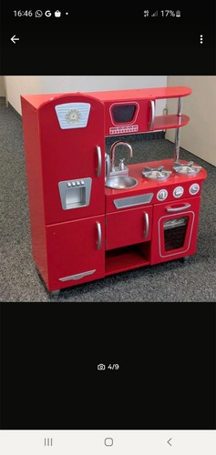 Rote retro spielküche - rote, retro-spielküche