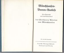 Börries von Münchhausen Beeren=Auslese 6 Zeitige Widmung signiert datiert