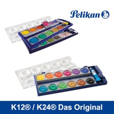 Pelikan Deckfarbkasten K12® K24® inkl. Deckweiß Tuschkasten Frabkasten Malkasten