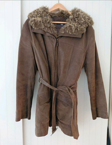 90er echt wildleder mantel - 90er,
