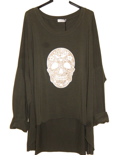 Longshirt vokuhila skull - vokuhila,