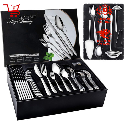 Besteckset teilig edelstahl - besteckset, 48-teilig