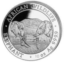 10 oz Silber African Wildlife Somalia Elephant 2020 Elefant
