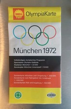 1972 Karte Map Stadtplan OLYMPISCHE SPIELE MÜNCHEN OLYMPIADE 72 MUNICH