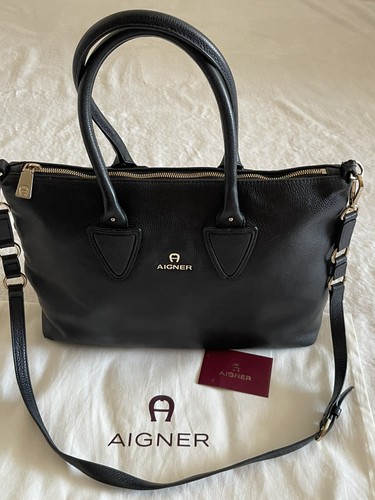 Aigner tasche schwarz leder - tasche,