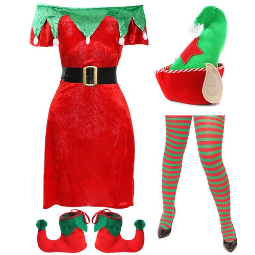 Weihnachtselfe damen kostüm - weihnachtselfe,