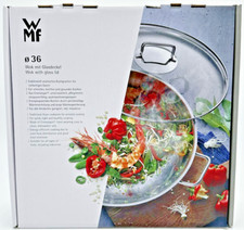 WMF Macao Wok Induktion 2-teilig, Wok-Pfanne 36 cm mit Glasdeckel