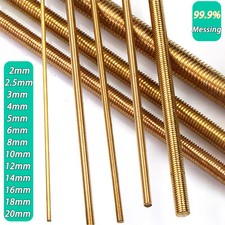 Gewindestangen Ø 2mm 2.5mm 3mm 4mm 5mm 6mm-20mm Messing Gewindestab 40mm-250mm