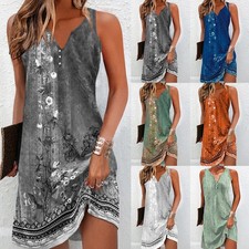 Damen Blumen Sommerkleid