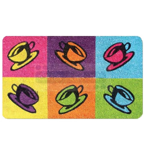 Pop art kokos fußmatte - kokos, cm