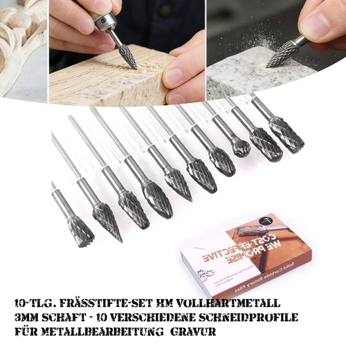 Hartmetallfräser 3mm schaft - 3mm,