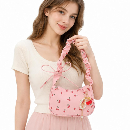 Rosa handtasche mit - rosa,