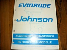 Evinrude Johnson Kundendiensthandbuch 65 DURCH V-6 Modell  1985