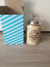 Augustiner Bräu München Krug Steinkrug 0,5L mit Zinndeckel Replikkrug um 1900