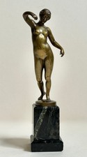 Bronze-Skulptur "Tanzender weiblicher Akt" sign. Rasmussen um 1890