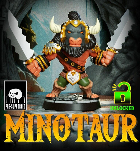 28mm minotaurus chibi d - 28mm,