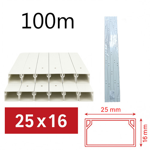 Pvc kabelkanal 25x16 weiß - kabelkanal,