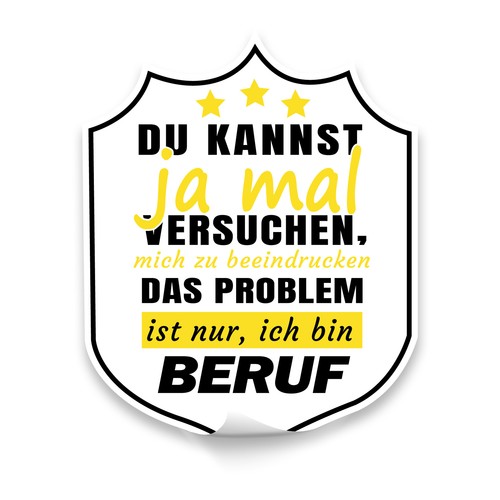 Aufkleber beruf fun - aufkleber,