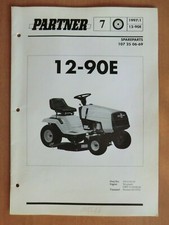 Partner Rasentraktor 12-90E Ersatzteilliste Parts List 1997 Englisch !