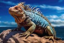 Wandbild: Leguan sonnt sich