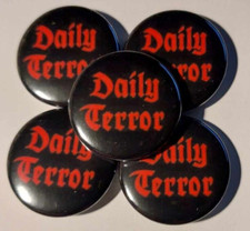 1x Daily Terror Button Oi Punk