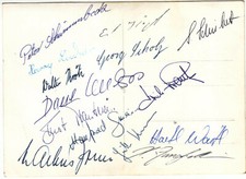 EV Füssen 14 Autogramme 1961 mehrfacher Deutscher Meister Eishockey