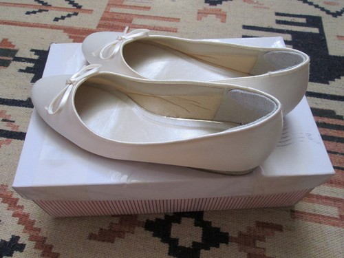 Ballerinas weiss brautschuhe - ballerinas,