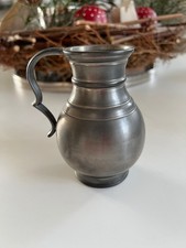 Vintage Zinnkrug/ Kanne/ Karaffe mit Griff– Rein Zinn | 11cm