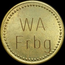 WERTMARKE: "Für Münzzähler". WA FRBG - FREIBURG im BREISGAU / BADEN.