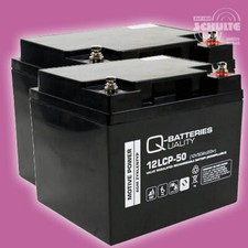 Ersatz-Akkus Batterie f. Meyra Cityliner 412, 2 x 12V 50Ah Zyklentyp wartungsfr.