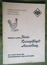 Katalog zur Kreis Rassegeflügel-Ausstellung Löbau Kulturhaus Kleintierzucht 1985