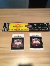 Original Harley-Davidson Schwarz 3 Aufkleber Bumper Sticker Las Vegas Oldschool