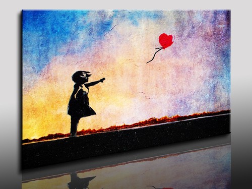 Banksy graffiti bild - graffiti, auf