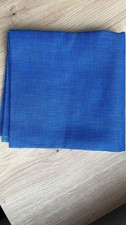 Handarbeitstoff zum Besticken, Gesamtgr. 0,90 x 0,90 m, blau, Leinenstruktur