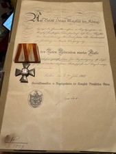 Roter Adlerorden mit Urkunde