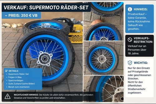 Super moto räder set blau - super, räder-set-blau