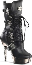 Demonia, Damen Stiefelette, Gothic, schwarz, Größe 42, High-Heels