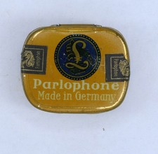 NADELDOSE "Parlophone gelb", 160 Nadeln -leise-, Needle-tin, Grammophon D394