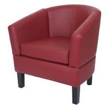 B-Ware Lounge-Sessel MCW-O17, Clubsessel Cocktailsessel, Kunstleder, bordeaux