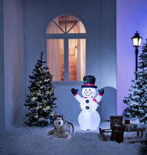  LED-Dekofigur Schneemann mit Beleuchtung 120cm Integriertes Gebläse Netzbetrieb