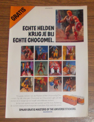 Seltene werbung man - he-man, motu