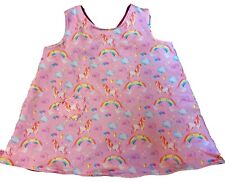 Wendekleid Schürzenkleid Einhorn bestickt Trägerkleid Kinderkleid personalisiert